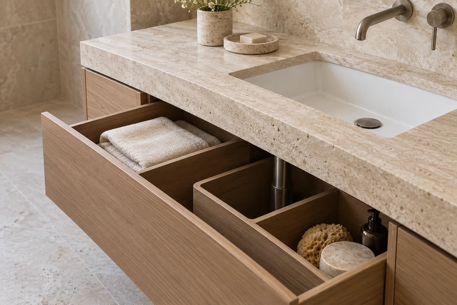 Dolap, lavabo ve tesisat erişimi ilişkisi